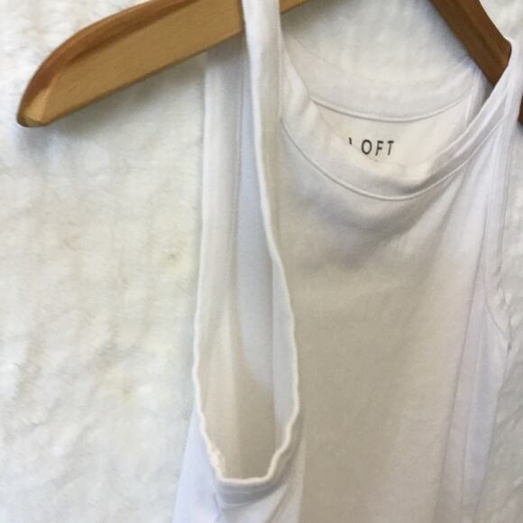 Loft White Classic Rib Tank Top - Picture 3 of 7